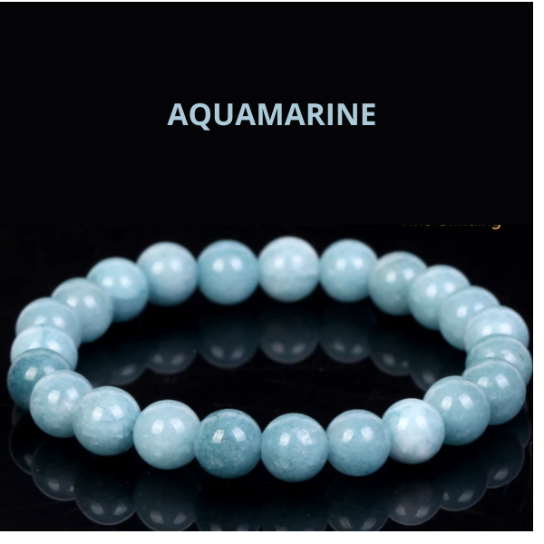 bracelet en pierres naturelles, bracelet en pierres naturelles, bijou spirituel, harmonie et équilibre énergétique, aquamarine
