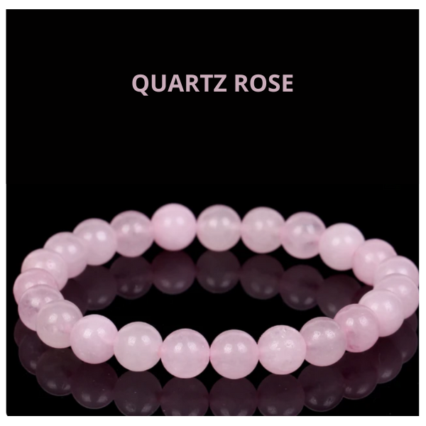 bracelet en pierres naturelles, quartz rose, yoga, bracelet en pierres naturelles, bijou spirituel, harmonie et équilibre énergétique