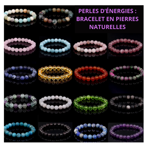Bracelet Perles d'énergie : Pierres Naturelles